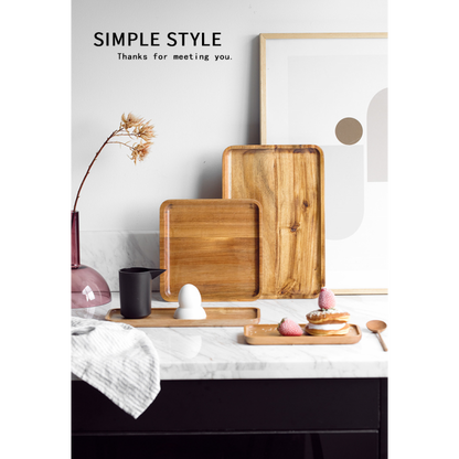 Yael Wooden Rectangle Plate