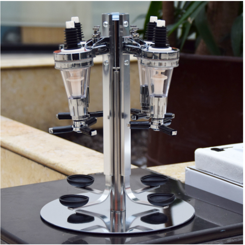 Professional 4-Bottle Revolving Liquor Dispenser Bar Butler