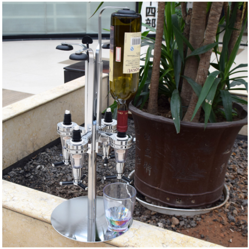 Professional 4-Bottle Revolving Liquor Dispenser Bar Butler