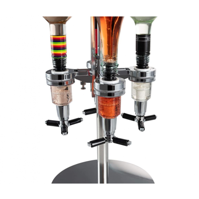 Professional 4-Bottle Revolving Liquor Dispenser Bar Butler